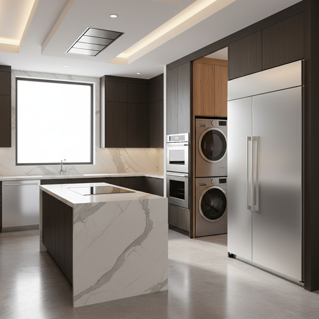 Premium household appliances in a luxury home